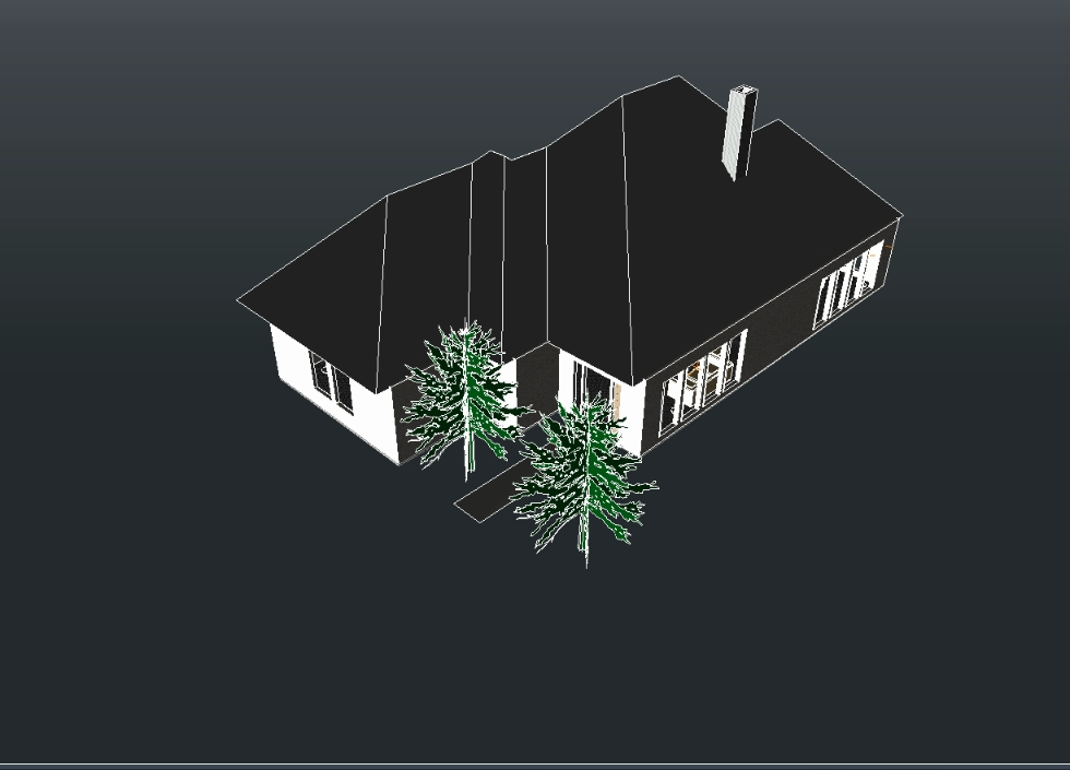 3d house in AutoCAD CAD download 1 58 MB Bibliocad
