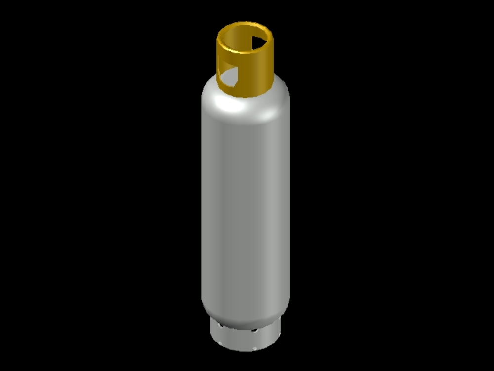 Gas cylinder in 3d.