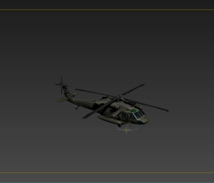 UH - 60 3d model - helicopter