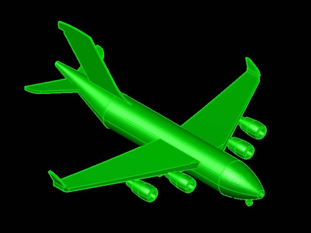 C-17-Flugzeug in 3D