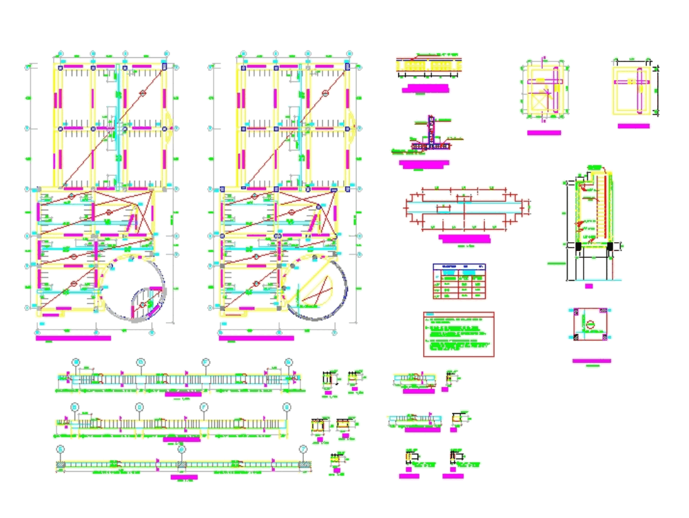 Plano De Estructuras En Autocad Descargar Cad 22972 Kb Bibliocad 