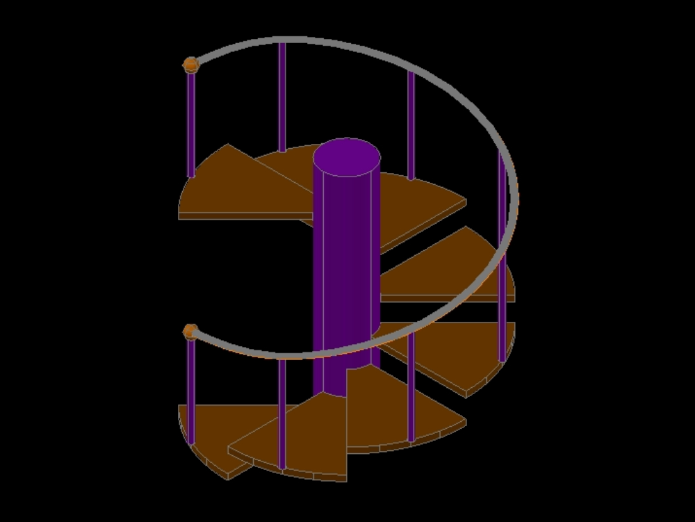 Spiral staircase in 3d