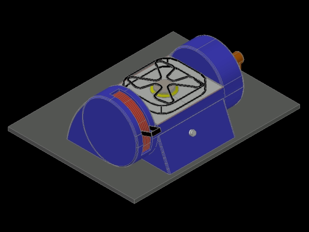 Gas stove in 3d.