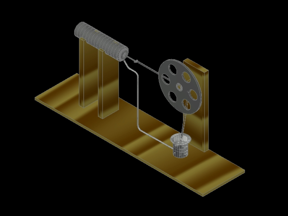 Selbstgebauter Stirlingmotor in 3D.