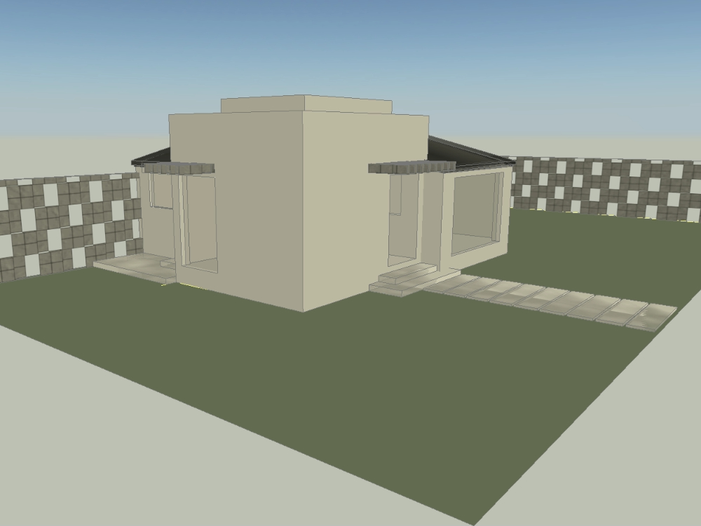 Single family house in 3d