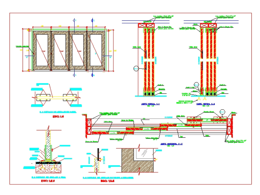 Mampara de madera in AutoCAD | CAD download (689.16 KB) | Bibliocad