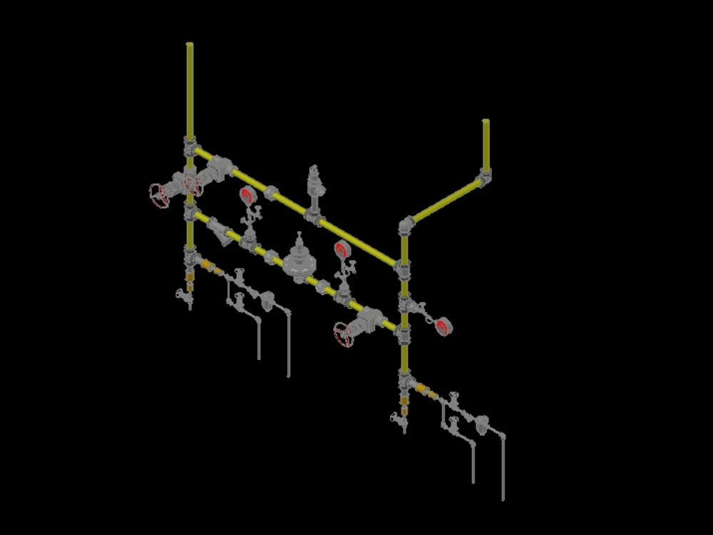 Reducer station in 3d.