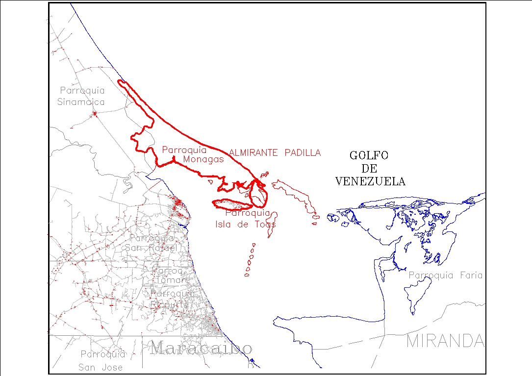 Mapa do Município de Almirante Padilla