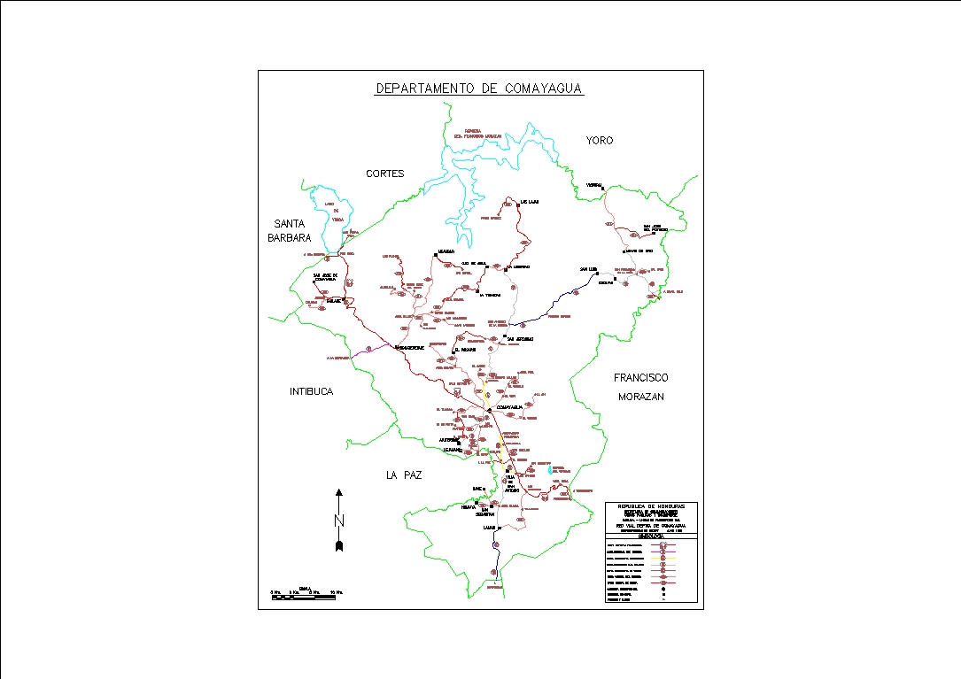 map of comayagua