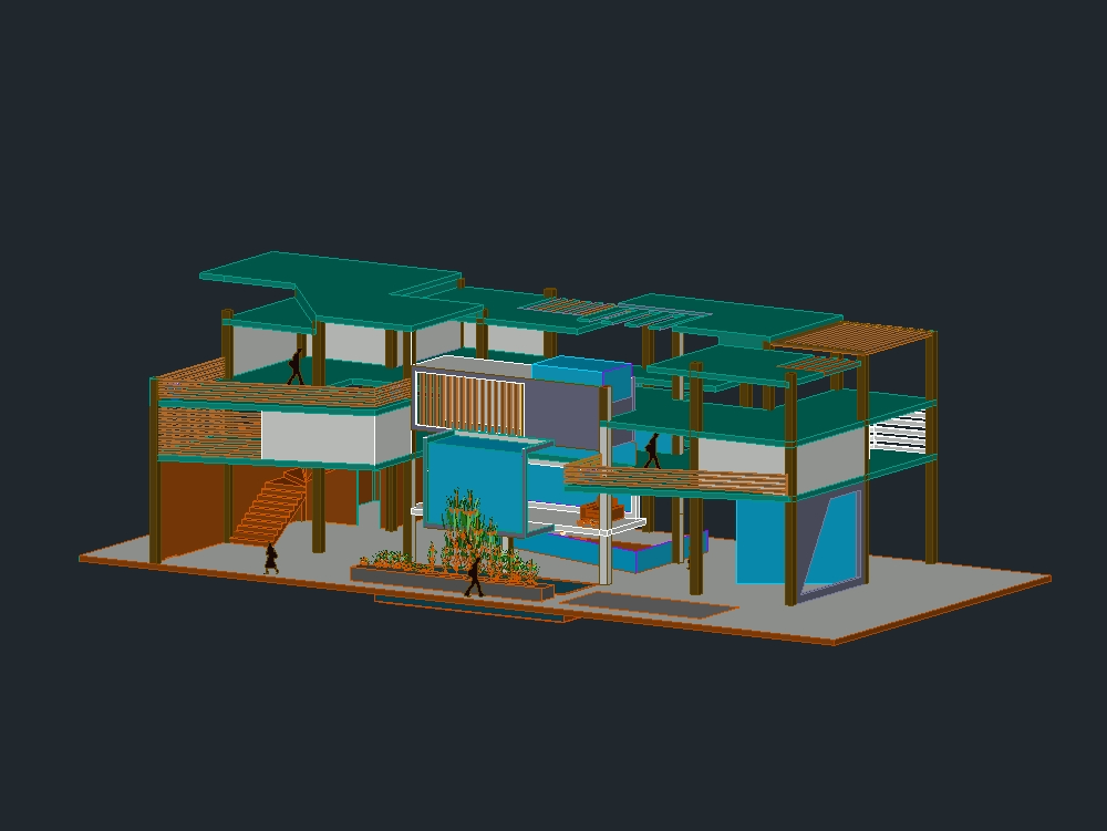 Housing and commerce 3d