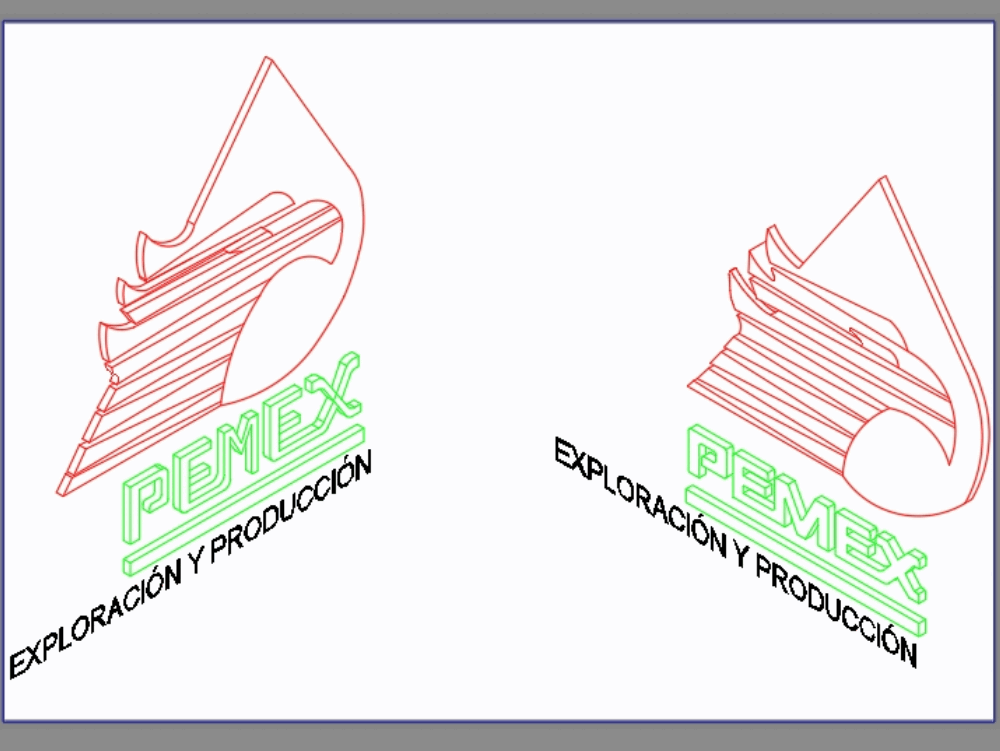Pemex Logo Isometric