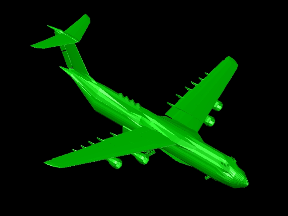 Aircraft in 3d.