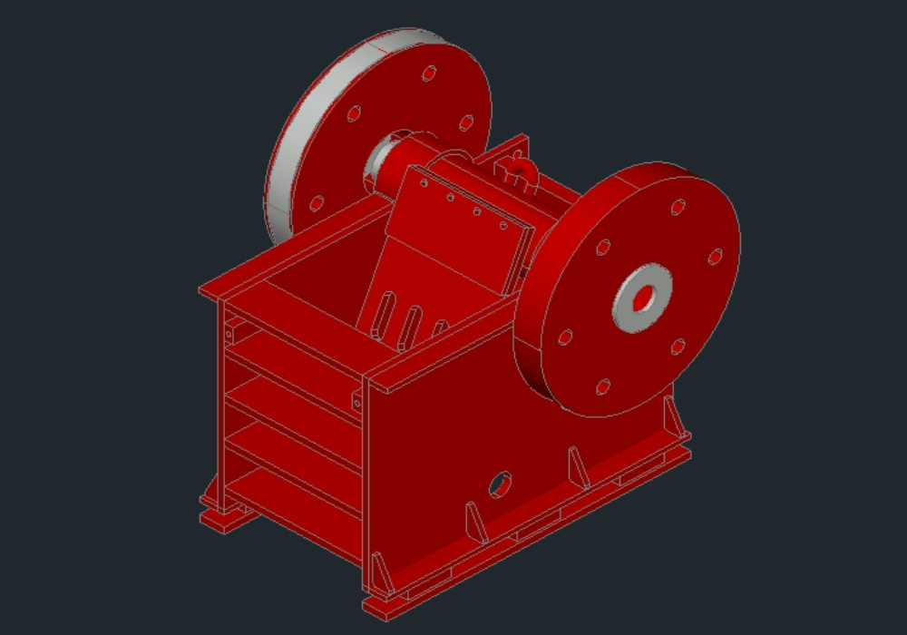 Electromechanical can crusher, 3D CAD Model Library