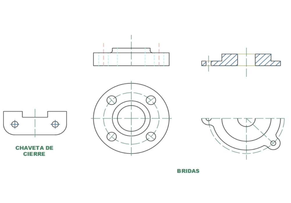 Flanges in AutoCAD | Download CAD free (7.9 KB) | Bibliocad