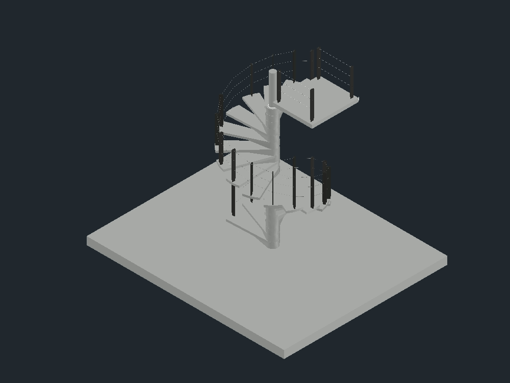 escalier hélicoïdal 3D