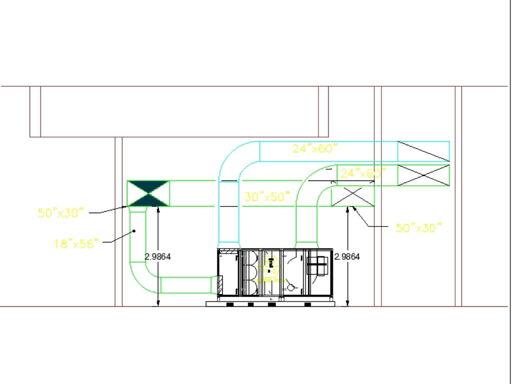 Detalle de manejados y ductos en AutoCAD | CAD (58.54 KB ... york air conditioner schematic 