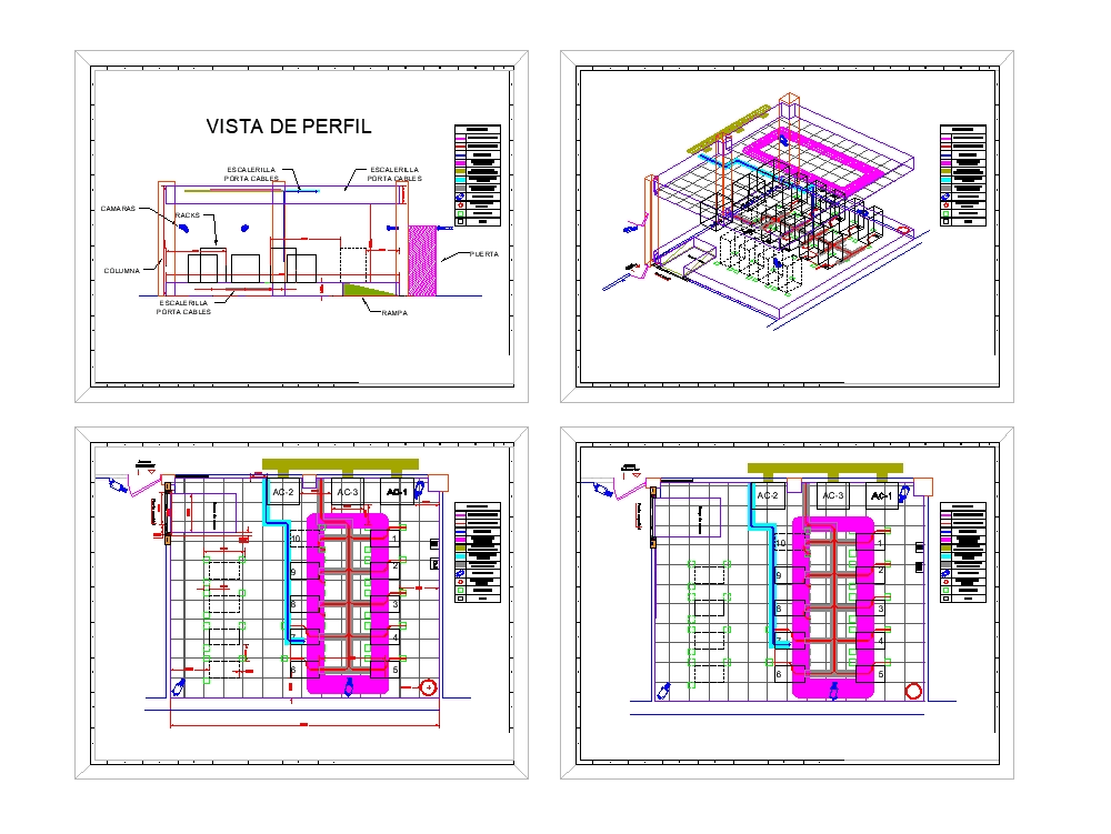 Design data center in AutoCAD CAD download (1.46 MB