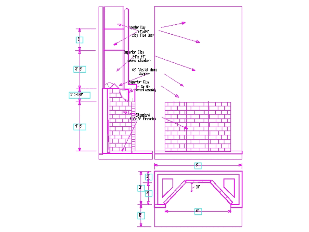 Chimneys in AutoCAD | CAD download (202.74 KB) | Bibliocad hvac duct drawing images 