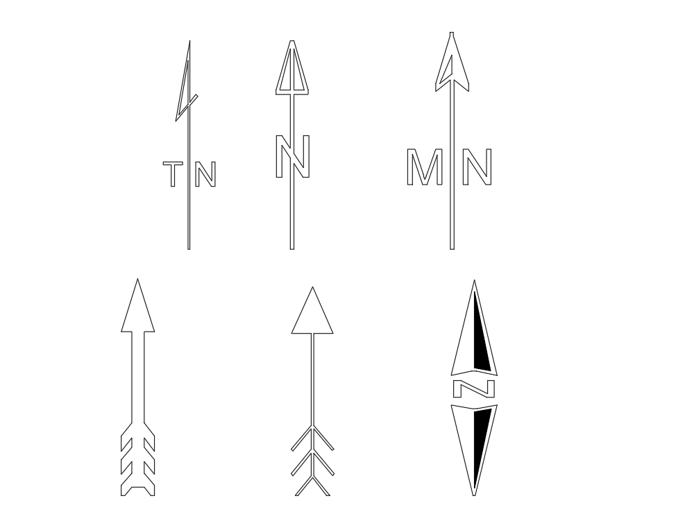North symbols