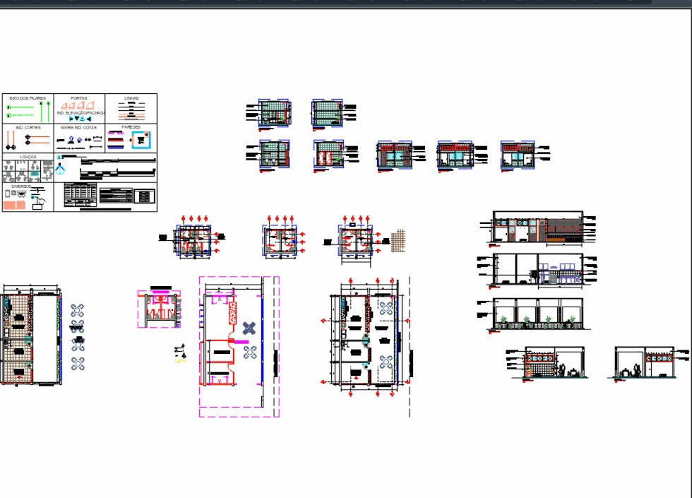 Restaurant and bathroom in AutoCAD | CAD download (818.87 