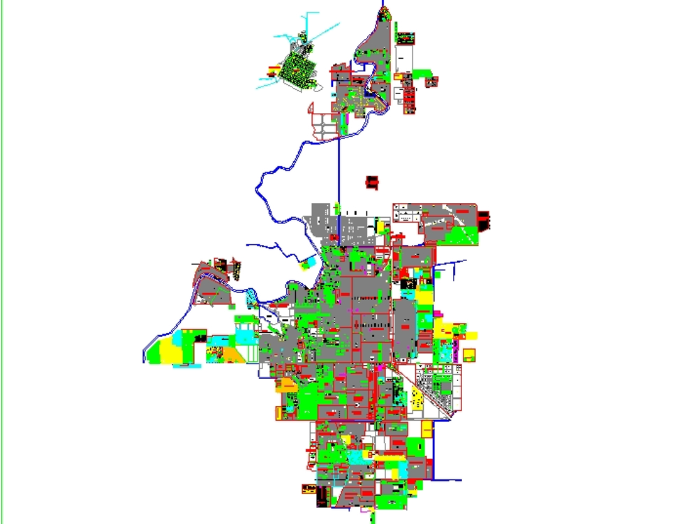 Plan de la ville d'Obregon
