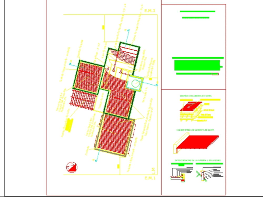 Detalle cubierta de chapa en AutoCAD | Descargar CAD (112.27 KB