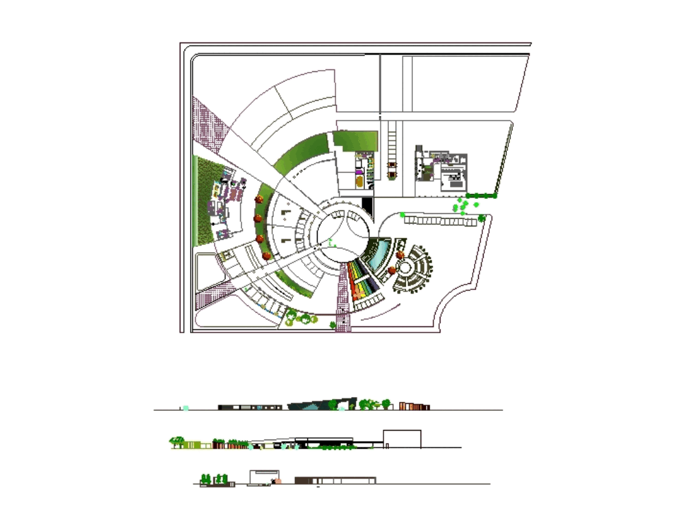 Public Plaza In Autocad Cad Download 4 28 Mb Bibliocad