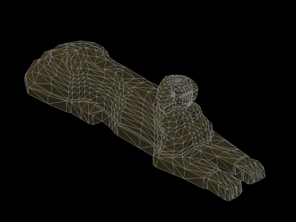 Esfinge egipcia en 3D.