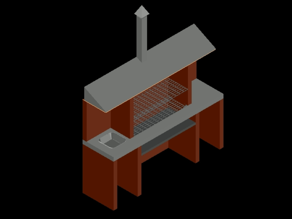 Bbq grill in AutoCAD | CAD download (269.77 KB) | Bibliocad