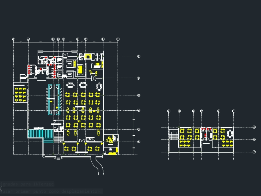 Bar ; Restaurante; Olhe ; Sala de jogos em AutoCAD