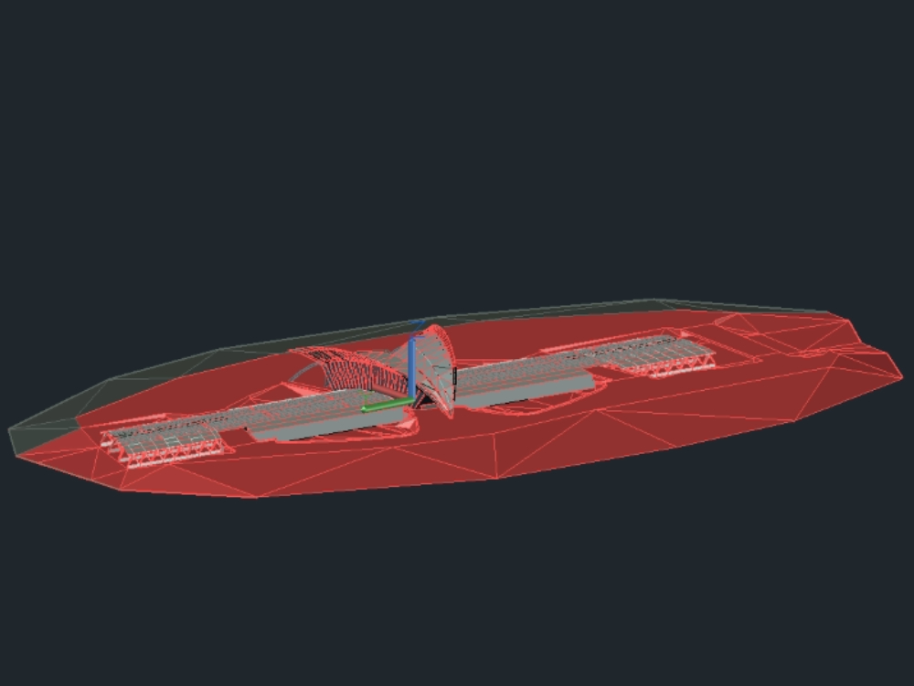 Aéroport de Santiago Calatrava Satolas modèle 3D