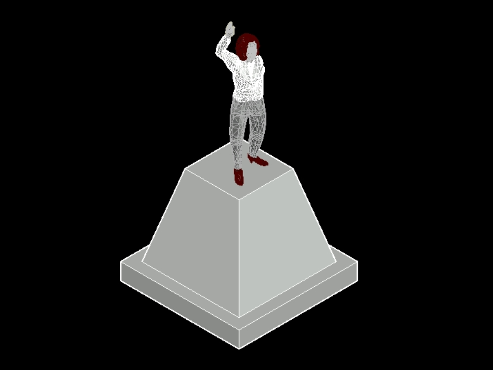 Base for 3d statue.