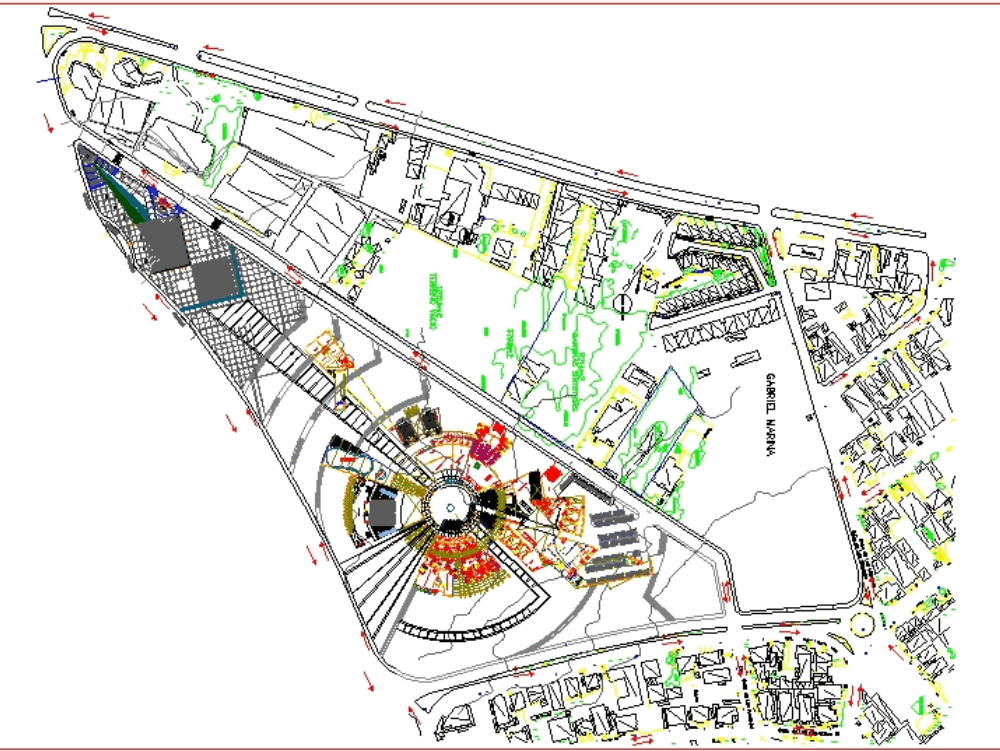 Centro polifuncional en AutoCAD  Descargar CAD  gratis 1 