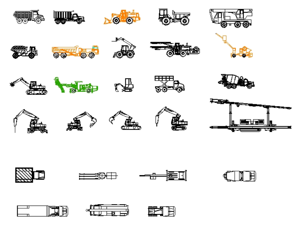 Heavy machinery blocks
