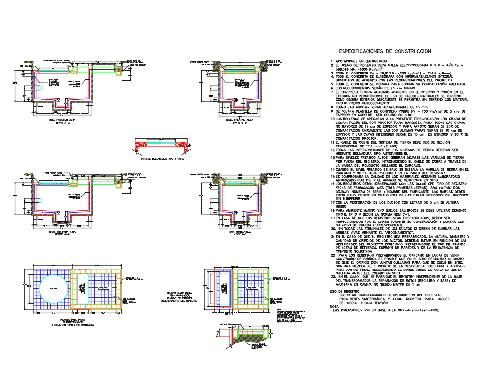 banqueta dwg base para tranformador monofasico con registro mt tipo 3 banqueta dwg base para tranformador monofasico con registro mt tipo 3