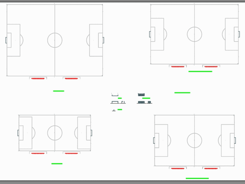 Soccer field in AutoCAD CAD download (244.27 KB) Bibliocad