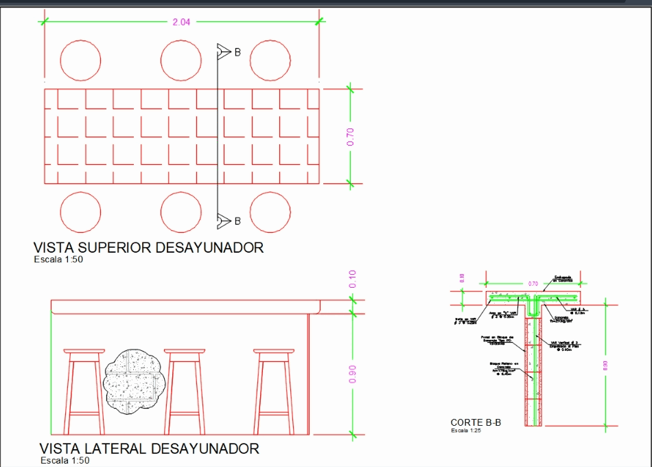 Detail breakfast in AutoCAD CAD download (269.64 KB) Bibliocad