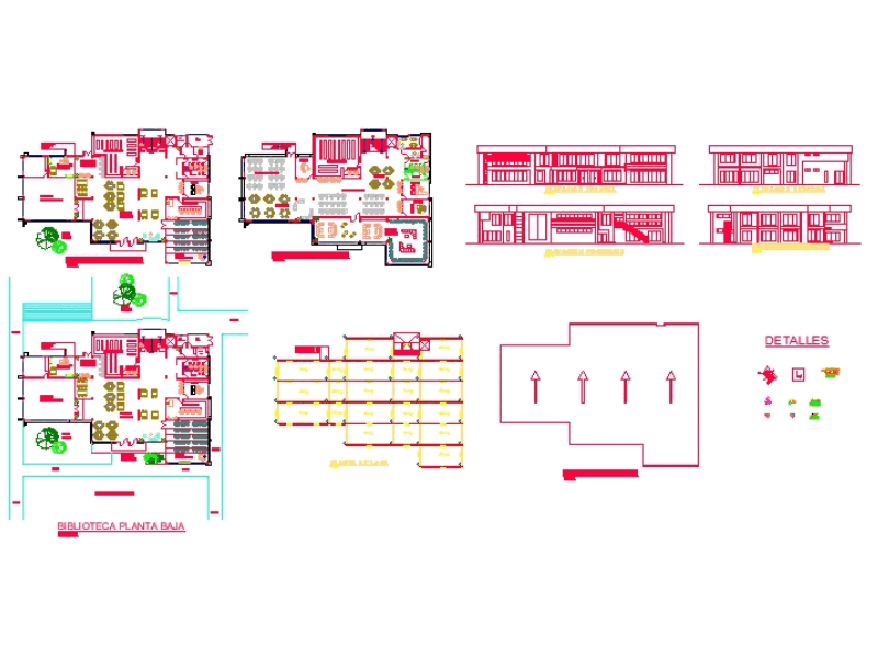 Biblioteca En AutoCAD | Descargar CAD Gratis (1.51 MB) | Bibliocad