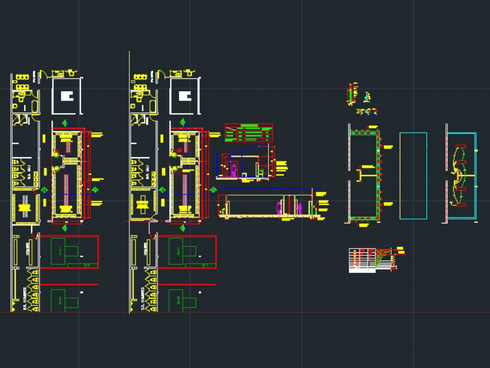 Locker Elevation Cad Block - alter playground