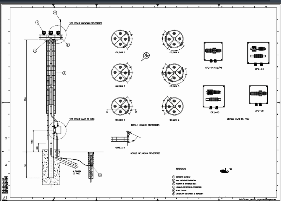 dwg electric tower