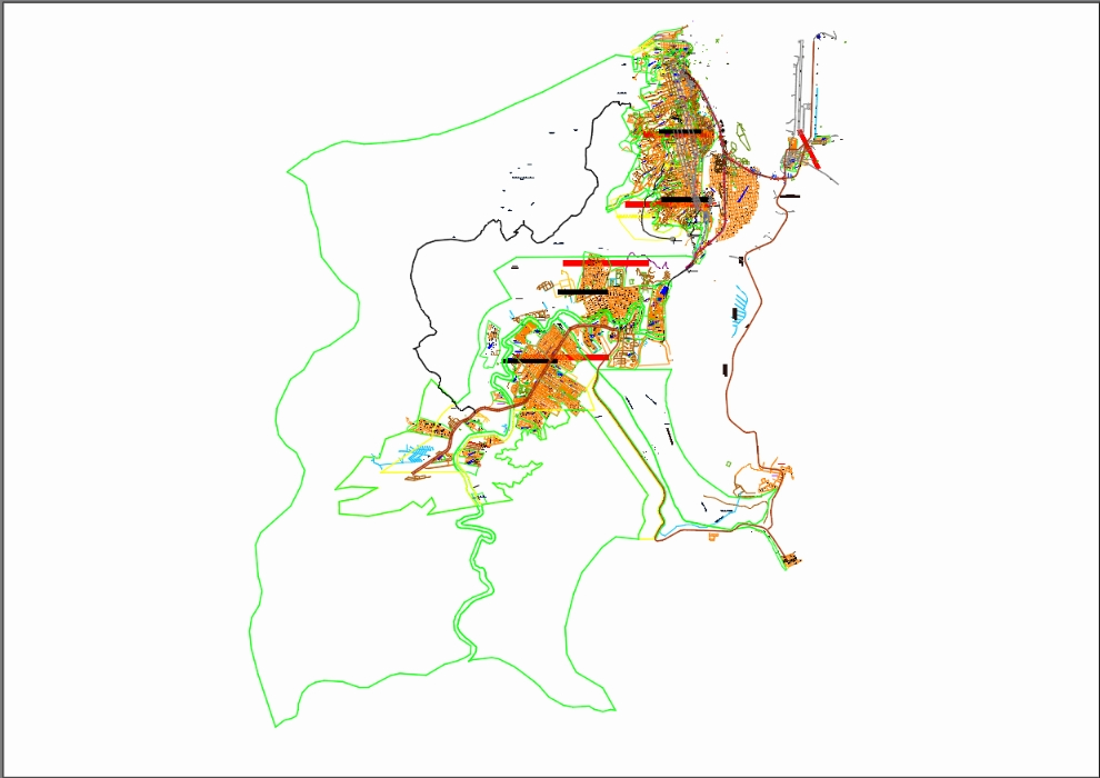 Plan de la ville d'Esmeraldas - Equateur