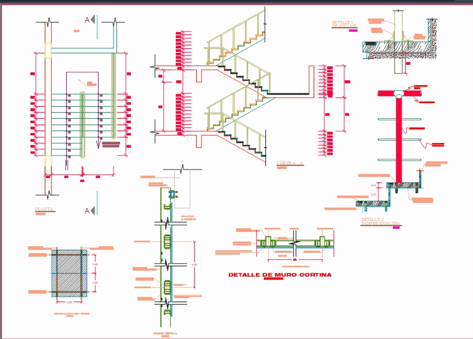 Details stair case in AutoCAD | Download CAD free (134.41 ...