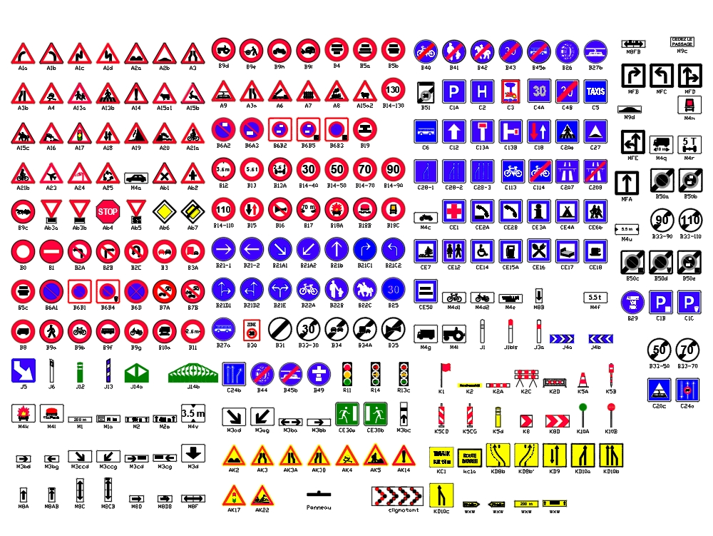 Símbolos para transportes