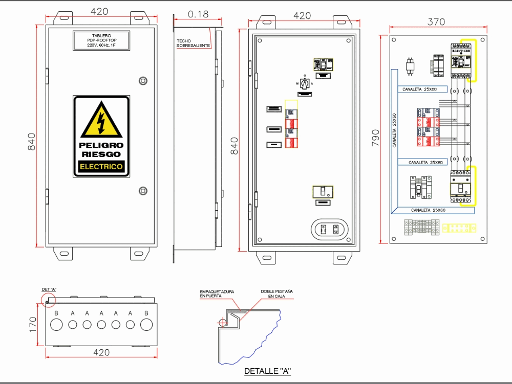 Tablero pdp en AutoCAD | Descargar CAD (90.8 KB) | Bibliocad