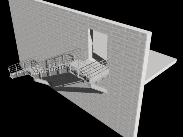 Escada metálica 3D