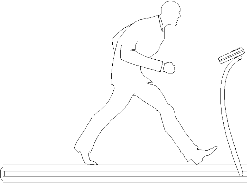 Person walking the treadmill