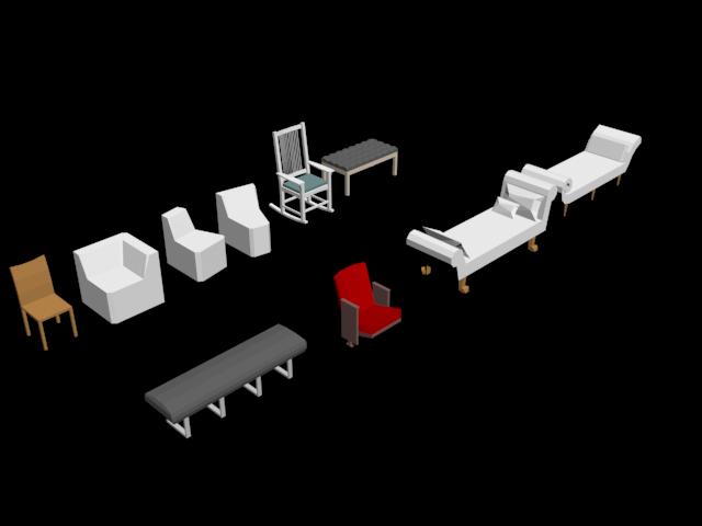 CHAIRS IN 3D MAX.