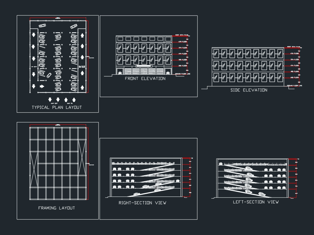 Car parking building in AutoCAD | Download CAD free (280.32 KB) | Bibliocad