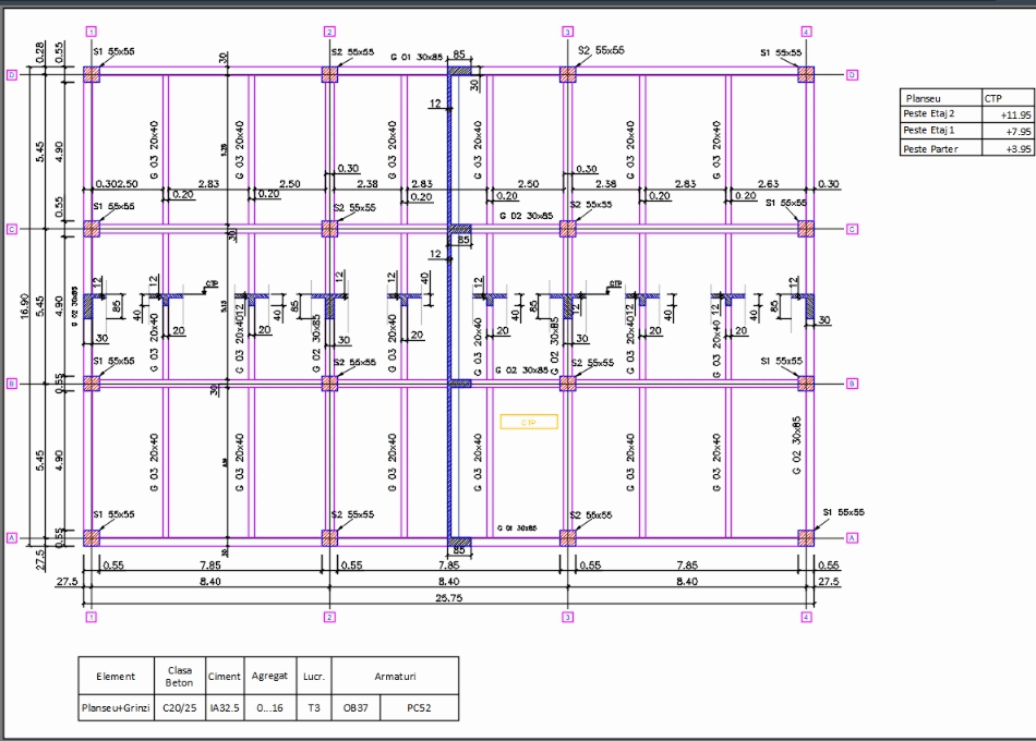 Formworks plan for a reinforced concrete plate (166.41 KB ... electrical plan on autocad 