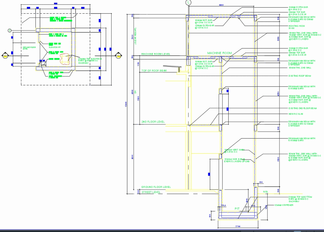 Elevator Shaft Details In Autocad Download Cad Free 159 18 Kb Bibliocad